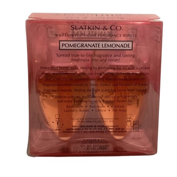 Slatkin & Co. Wallflowers Pomegranate Lemonade Home Fragrance Refills New Box - Picture 2 of 6